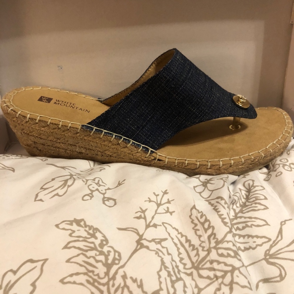 White Mountain Shoes Beachball Denim Wedge